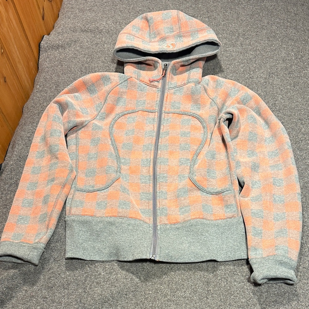 Lululemon Checkered Hoody - Gray and Pink